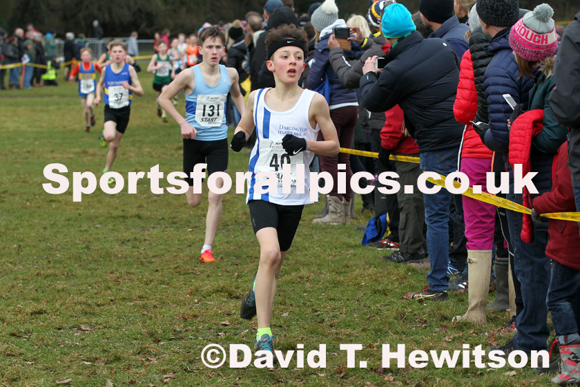Boys under-13s Northern Cross Country Champs., Camp Hill Estate, Kirklington.  Photo: David T. Hewitson/Sports for All Pics